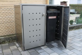 2er-Mülltonnenbox Schiebedach (3)