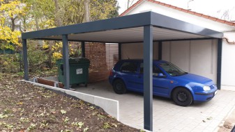 Doppel-Carport aus Stahl - BRANDL