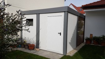 Einzel-Carport mit Geräteraum (Abstellkammer) hinten integriert - BRANDL