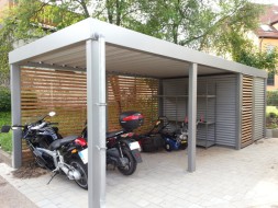 Einzel-Carport mit Geräteraum (Abstellkammer) hinten integriert - BRANDL