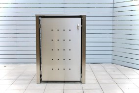 1er-Mülltonnenbox starres Dach - Eckpfosten vierkant (2)