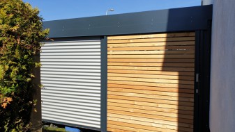 Einzel-Carport aus Stahl als Geräteraum oder Mülltonnenbox - BRANDL