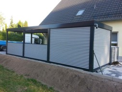 Einzel-Carport mit Geräteraum (Abstellkammer) hinten - BRANDL