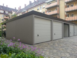 STAHL-Reihengaragenanlage (Garagenhof) mit Sektionaltoren - BRANDL
