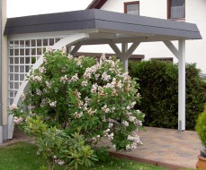Carport mit Bogenpfosten einseitig