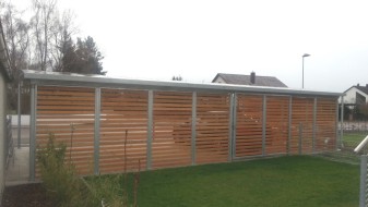 Carport-Reihenanlage mit Bogendach - BRANDL