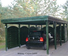 Carport mit Flachdach, Farbe bauseitig