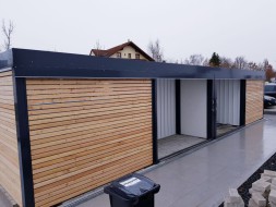 2x Doppel-Carport mit integriertem Geräteraum (Abstellkammer) - BRANDL