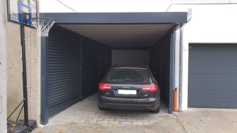 Einzel-Carport aus Stahl mit Schrägschnitt - BRANDL