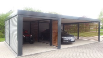 Carport DESIGNO mit Sektionaltor