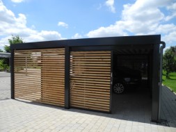 Carport DESIGNO, Schiebetor seitlich