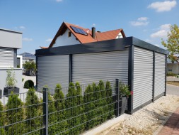 Doppel-Carport mit Schiebetor hinten - BRANDL