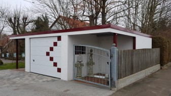 Einzelgarage und Anbau-Carport mit Geräteraum - BRANDL
