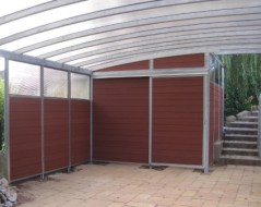Carport mit Geräteraum und Wandelementen