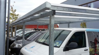 Reihen-Carport mit Pultdach (Überdachung) - BRANDL