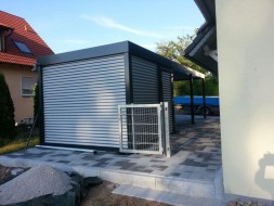 Einzel-Carport mit Geräteraum (Abstellkammer) hinten - BRANDL