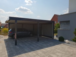 Doppel-Carport mit Schiebetor hinten - BRANDL