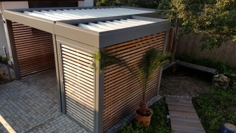 Einzel-Carport mit Geräteraum seitlich - BRANDL