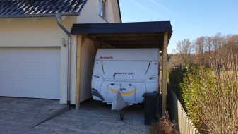 Einzel-Carport aus Holz für Wohnwagen (Carport für Caravan) - BRANDL