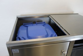 2er-Mülltonnenbox Schiebedach von oben 1