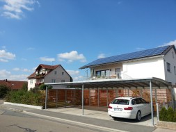 Carport-Reihenanlage mit Bogendach - BRANDL