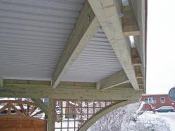 Carport aus Holz (Massanfertigung) Schrägschnitt - BRANDL