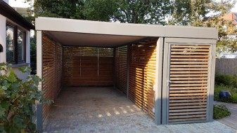 Einzel-Carport mit Geräteraum seitlich - BRANDL