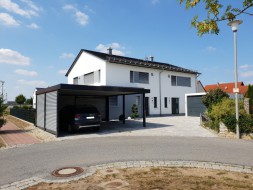 Doppel-Carport mit Schiebetor hinten - BRANDL