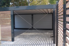 Carport DESIGNO, mit Edelstahlseil im Kreuzverband
