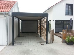 Einzel-Carport mit Geräteraum hinten - BRANDL
