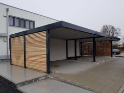 2x Doppel-Carport mit integriertem Geräteraum (Abstellkammer) - BRANDL