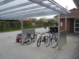 Carport Pultdach, lichtdurchlässig