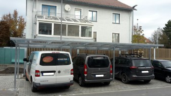 Reihen-Carport mit Pultdach (Überdachung) - BRANDL