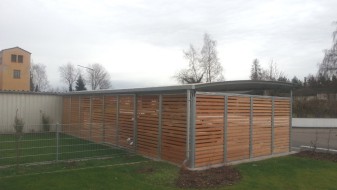 Carport-Reihenanlage mit Bogendach - BRANDL