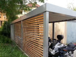 Einzel-Carport mit Geräteraum (Abstellkammer) hinten integriert - BRANDL