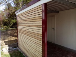 Einzelgarage und Anbau-Carport mit Geräteraum - BRANDL