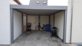 Einzel-Carport mit Geräteraum (Abstellkammer) hinten integriert - BRANDL