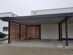 2x Doppel-Carport mit integriertem Geräteraum (Abstellkammer) - BRANDL