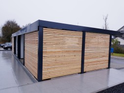2x Doppel-Carport mit integriertem Geräteraum (Abstellkammer) - BRANDL
