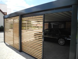 Doppel-Carport aus Stahl