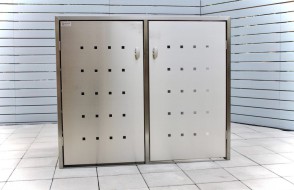 2er-Mülltonnenbox Schiebedach (2)