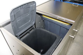 2er-Mülltonnenbox Schiebedach Detailansicht - die Preiswerte