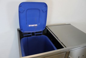 2er-Mülltonnenbox Schiebedach von oben 2