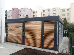 Doppel-Carport mit Geräteraum (Abstellraum) hinten integriert - BRANDL