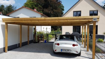 Doppel-Carport aus Holz - BRANDL