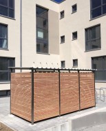 Mülltonnenhaus Größe 2 - Holzverkleidung - Rückansicht