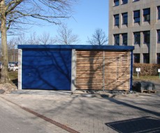 Einzel-Garage blau