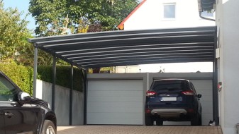 Doppel-Carport mit Bogendach - BRANDL