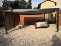 Doppel-Carport aus Stahl - BRANDL