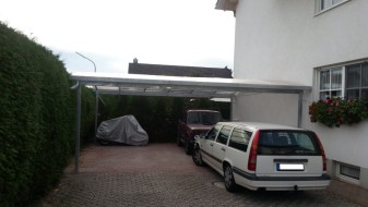 Doppel-Carport aus Stahl mit Bogendach (Überdachung) - BRANDL